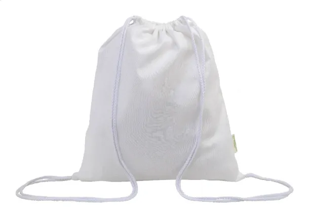 Dropex recycled cotton drawstring bag White