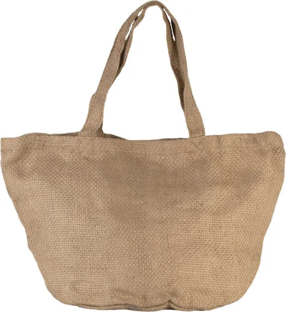  100% NATURAL YARN DYED JUTE BAG - Kimood Natural Cappuccino