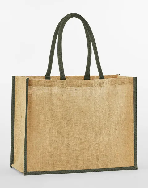  Klasična shopper torba od prirodne uštirkane jute - Westford Mill Natural Olive Green