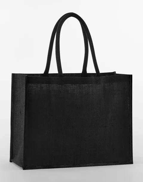  Klasična shopper torba od prirodne uštirkane jute - Westford Mill Crna Crna