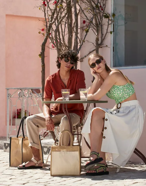  Klasična shopper torba od prirodne uštirkane jute - Westford Mill