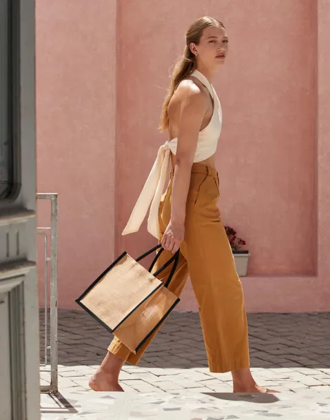  Natural Starched Jute Midi Tote - Westford Mill