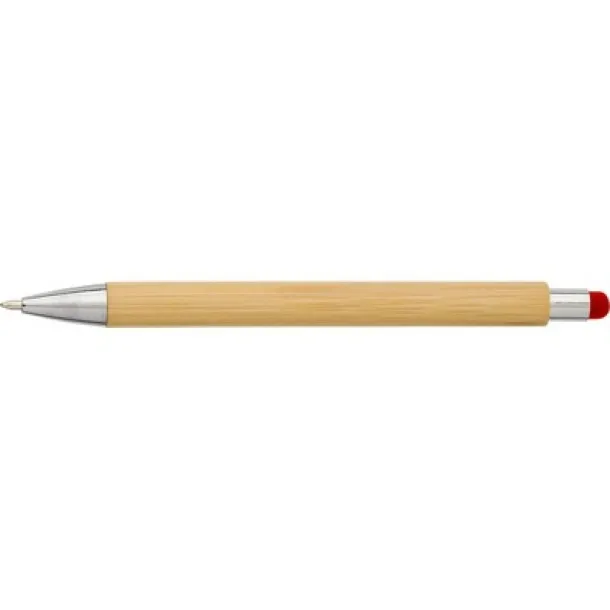  Bamboo ball pen, touch pen red