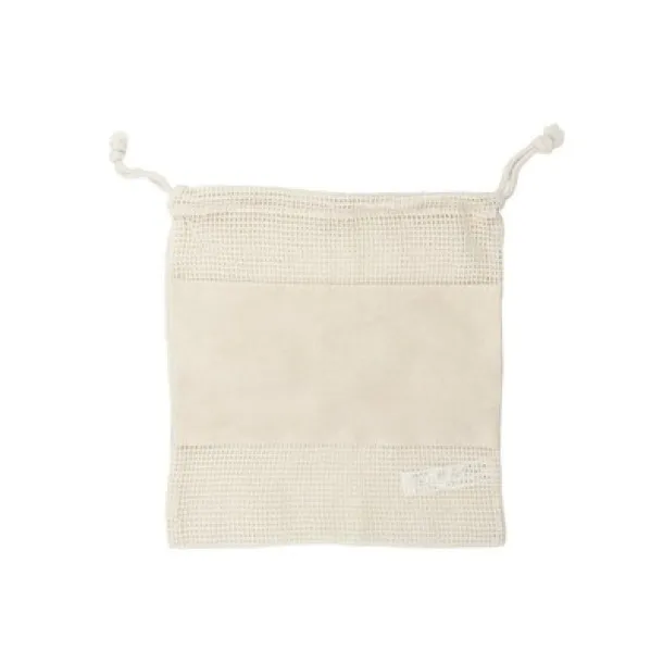  Organic cotton bag for fruits and vegetables, 3 pcs neutral