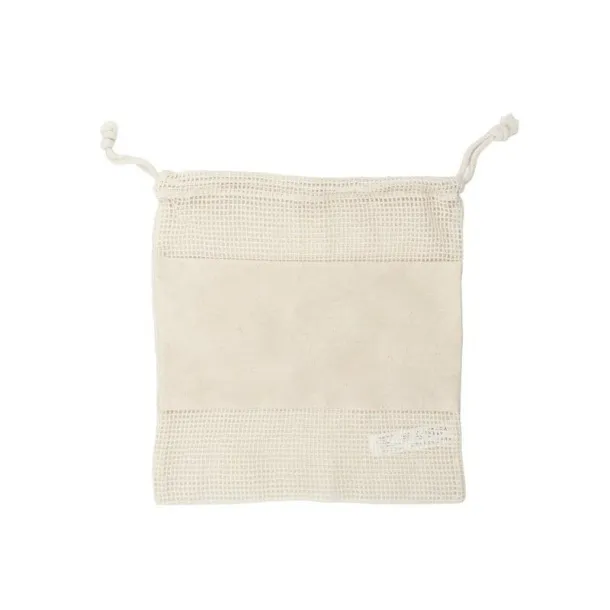  Organic cotton bag for fruits and vegetables, 3 pcs neutral