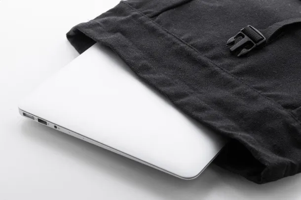 Blakkan Back ruksak od recikliranog canvas platna, 15" Crna