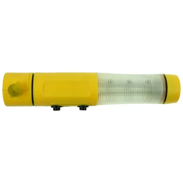 Emergency torch 1 LED, seat belt cutter, safety hammer yellow  Emergency torch 1 LED, seat belt cutter, safety hammer yellow