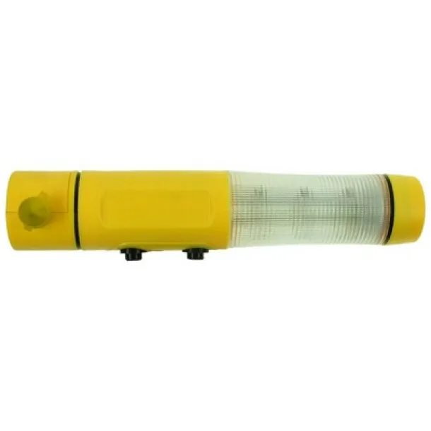 Emergency torch 1 LED, seat belt cutter, safety hammer yellow  Emergency torch 1 LED, seat belt cutter, safety hammer yellow