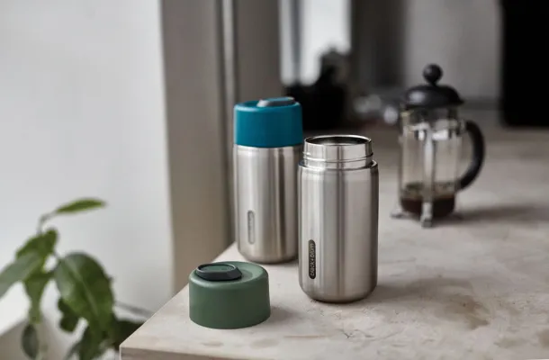 Black+Blum Insulated Leakproof Travel Cup Stainless Steel - Black + Blum olive green  Black+Blum Insulated Leakproof Travel Cup Stainless Steel - Black + Blum olive green