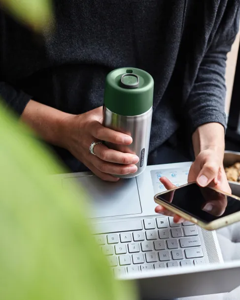 Black+Blum Insulated Leakproof Travel Cup Stainless Steel - Black + Blum olive green  Black+Blum Insulated Leakproof Travel Cup Stainless Steel - Black + Blum olive green