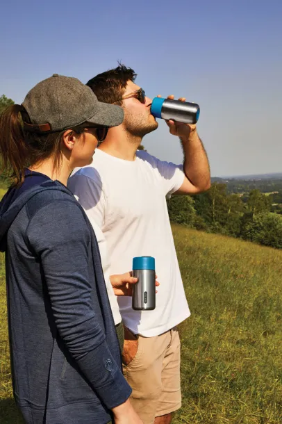 Black+Blum Insulated Leakproof Travel Cup Stainless Steel - Black + Blum turquoise  Black+Blum Insulated Leakproof Travel Cup Stainless Steel - Black + Blum turquoise