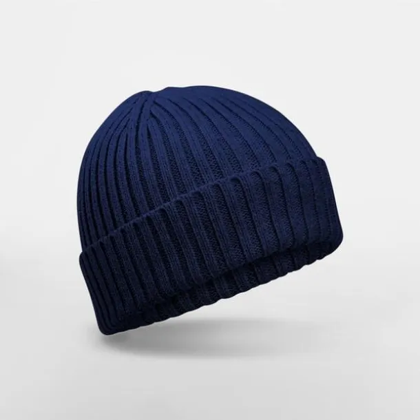 Organic Cotton Kids Beanie - Beechfield Oxford Navy