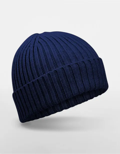  Organic Cotton Kids Beanie - Beechfield Oxford Navy
