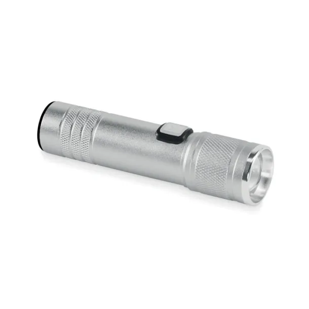 FLASHRA Rechargeable COB light torch Matt Silver