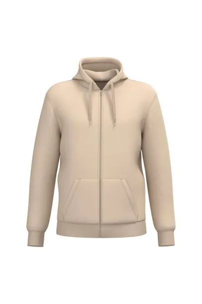  Unisex hoodie s patentnim zatvaračem, 280 g/m2 - Kariban Pijesak smeđa