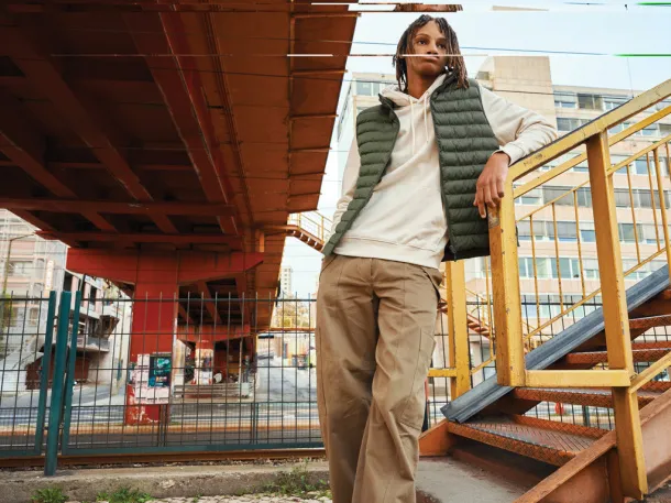  Iqoniq Meru men recycled polyester bodywarmer - iqoniq brown 