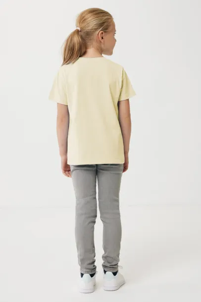  Iqoniq Koli kids lightweight recycled cotton t-shirt - iqoniq cream yellow 