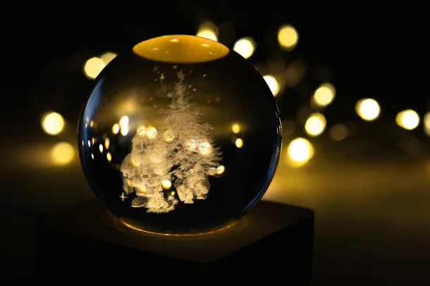 Borealis Christmas light globe Transparent Natural