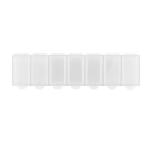  Pill box with 7 compartments white