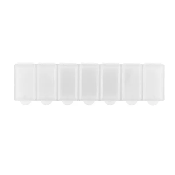  Pill box with 7 compartments white