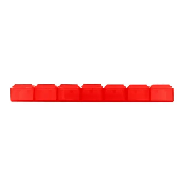  Pill box with 7 compartments red