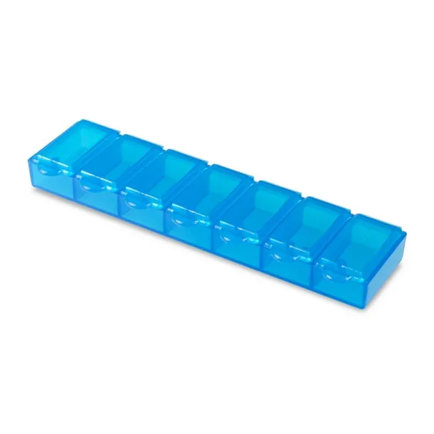  Pill box with 7 compartments blue