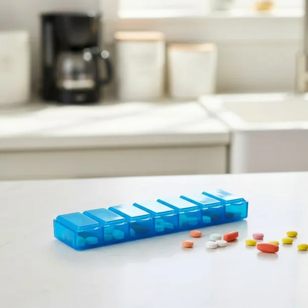  Pill box with 7 compartments Plava