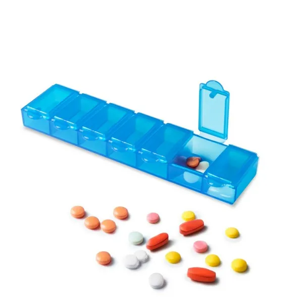  Pill box with 7 compartments Plava