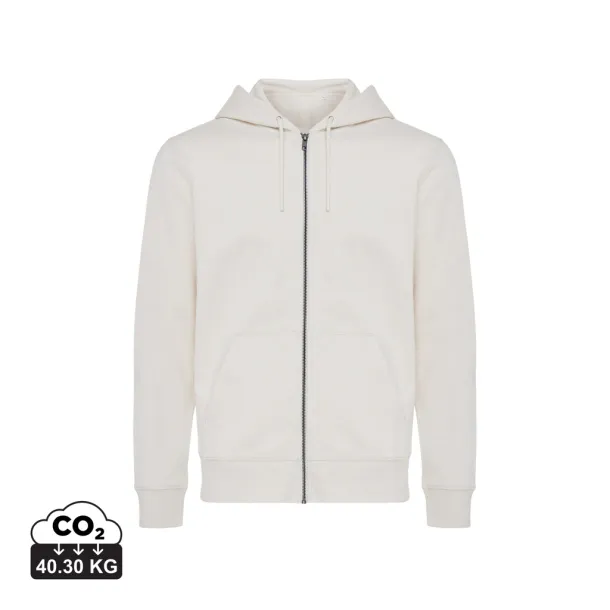  Iqoniq Abisko hoodie sa zatvaračem od recikliranog pamuka - iqoniq white 