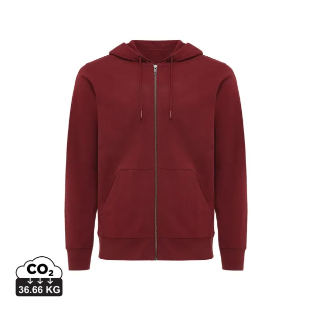  Iqoniq Abisko hoodie sa zatvaračem od recikliranog pamuka, 340 g/m² - iqoniq burgundy