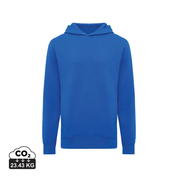 Iqoniq Yengo recycled cotton hoodie with sidepockets - iqoniq blue 