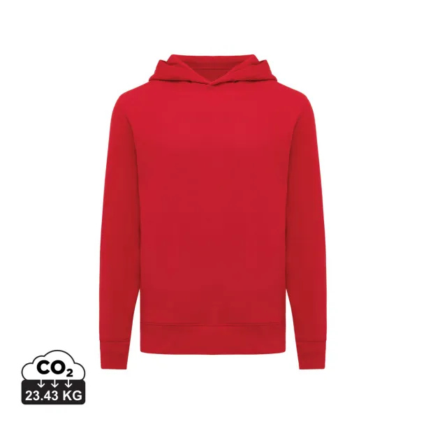 Iqoniq Yengo recycled cotton hoodie with sidepockets - iqoniq Crvena
