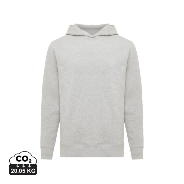 Iqoniq Yengo recycled cotton hoodie with sidepockets - iqoniq light heather grey