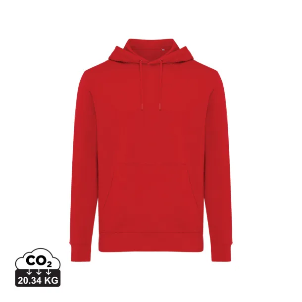 Iqoniq Rila lightweight recycled cotton hoodie - iqoniq Crvena