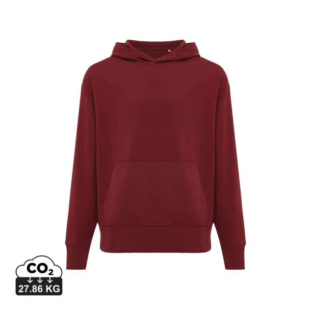  Iqoniq Yoho unisex hoodie od recikliranog pamuka, 340 g/m² - iqoniq burgundy