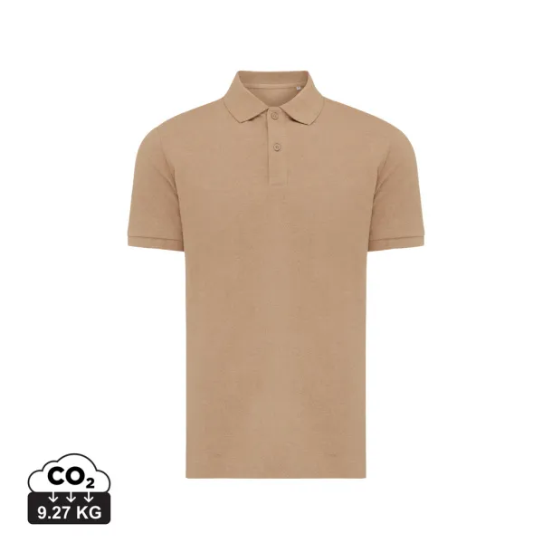  Iqoniq Yosemite unisex polo kratka majica od recikliranog pique pamuka - iqoniq heather brown