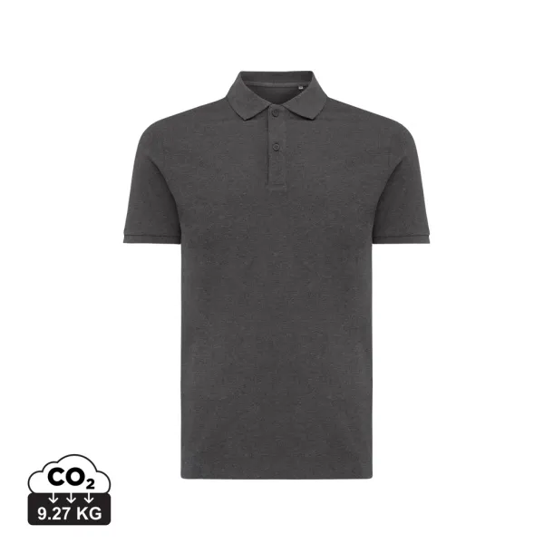  Iqoniq Yosemite unisex polo kratka majica od recikliranog pique pamuka - iqoniq anthracite 