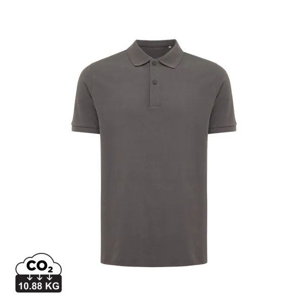  Iqoniq Yosemite unisex polo kratka majica od recikliranog pique pamuka - iqoniq anthracite