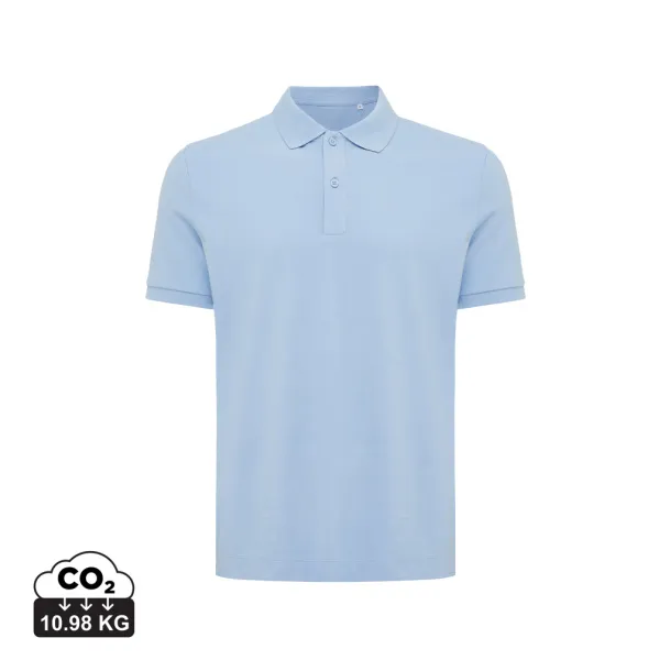  Iqoniq Yosemite unisex polo kratka majica od recikliranog pique pamuka - iqoniq blue 
