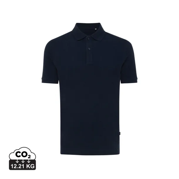  Iqoniq Yosemite unisex polo kratka majica od recikliranog pique pamuka - iqoniq navy