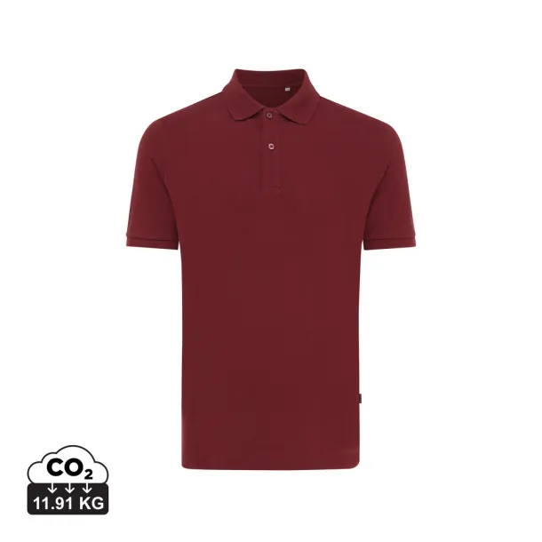  Iqoniq Yosemite unisex polo kratka majica od recikliranog pique pamuka - iqoniq burgundy