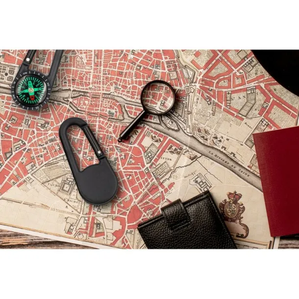  Compass with carabiner Crna