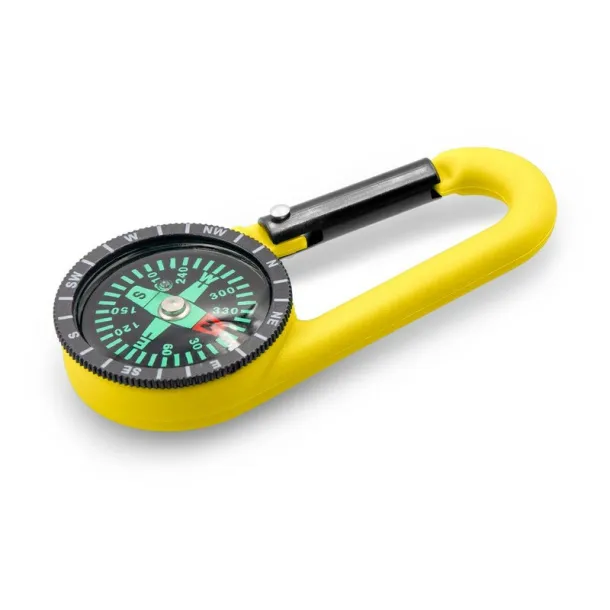  Compass with carabiner Žuta