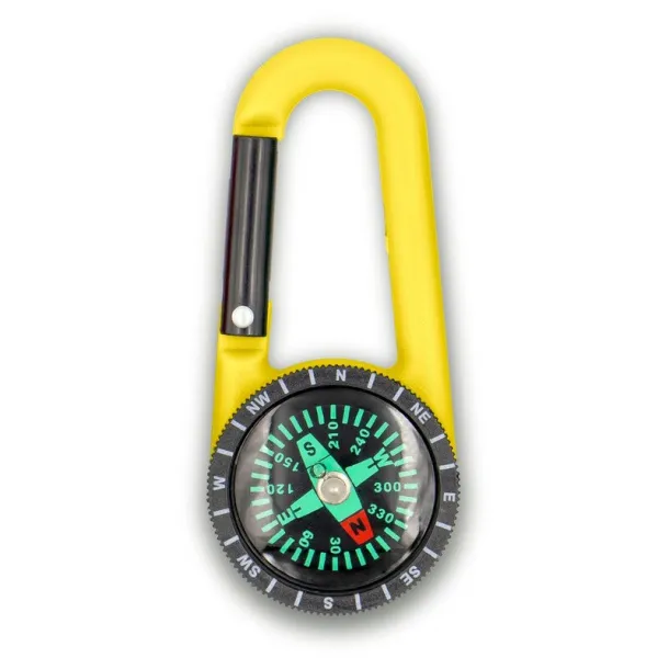 Compass with carabiner Žuta
