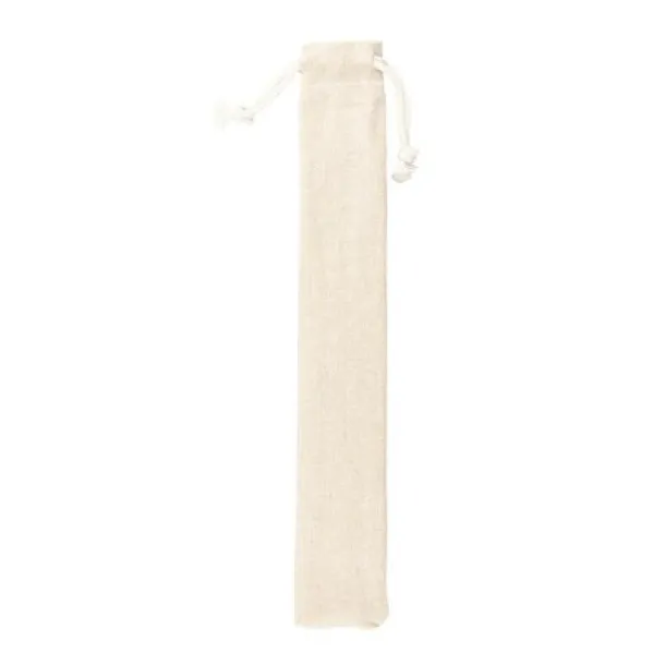  Reusable drinking straw set, 2 pcs with cleaning brush Srebrna