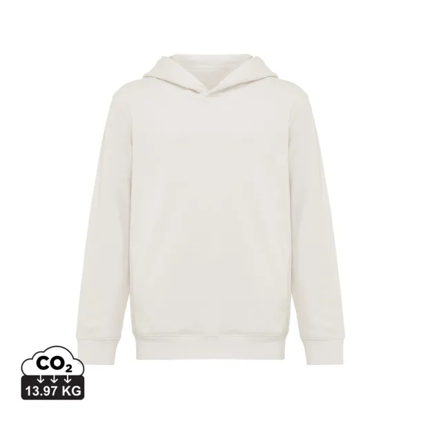 Iqoniq Yengo dječji hoodie od recikliranog pamuka s bičnim džepovima, 280 g/m² - iqoniq ivory white 
