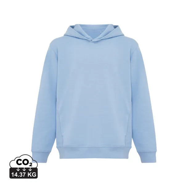 Iqoniq Yengo dječji hoodie od recikliranog pamuka s bičnim džepovima, 280 g/m² - iqoniq sky blue