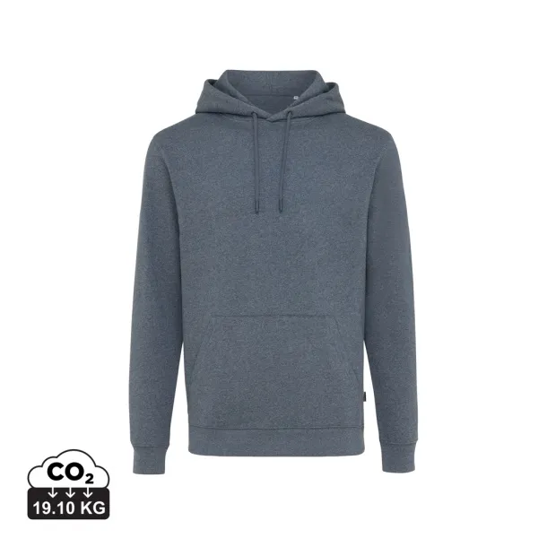  Iqoniq Torres recycled cotton hoodie undyed, natural raw - iqoniq heather navy
