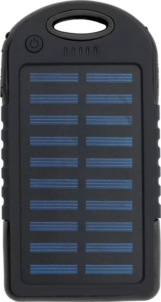  Rubberized ABS solar power bank Arin Crna