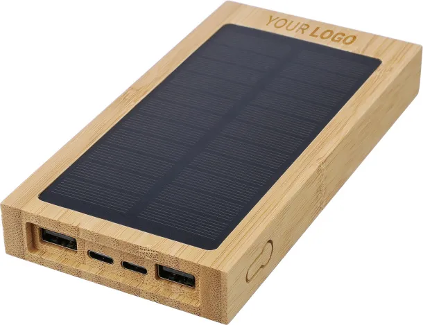  Elz solarna prijenosna baterija od bambusa, 10 000 mAh
